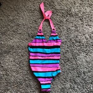 Justice one piece colorful swimsuit